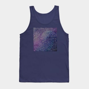 Gold line star sky pattern Tank Top